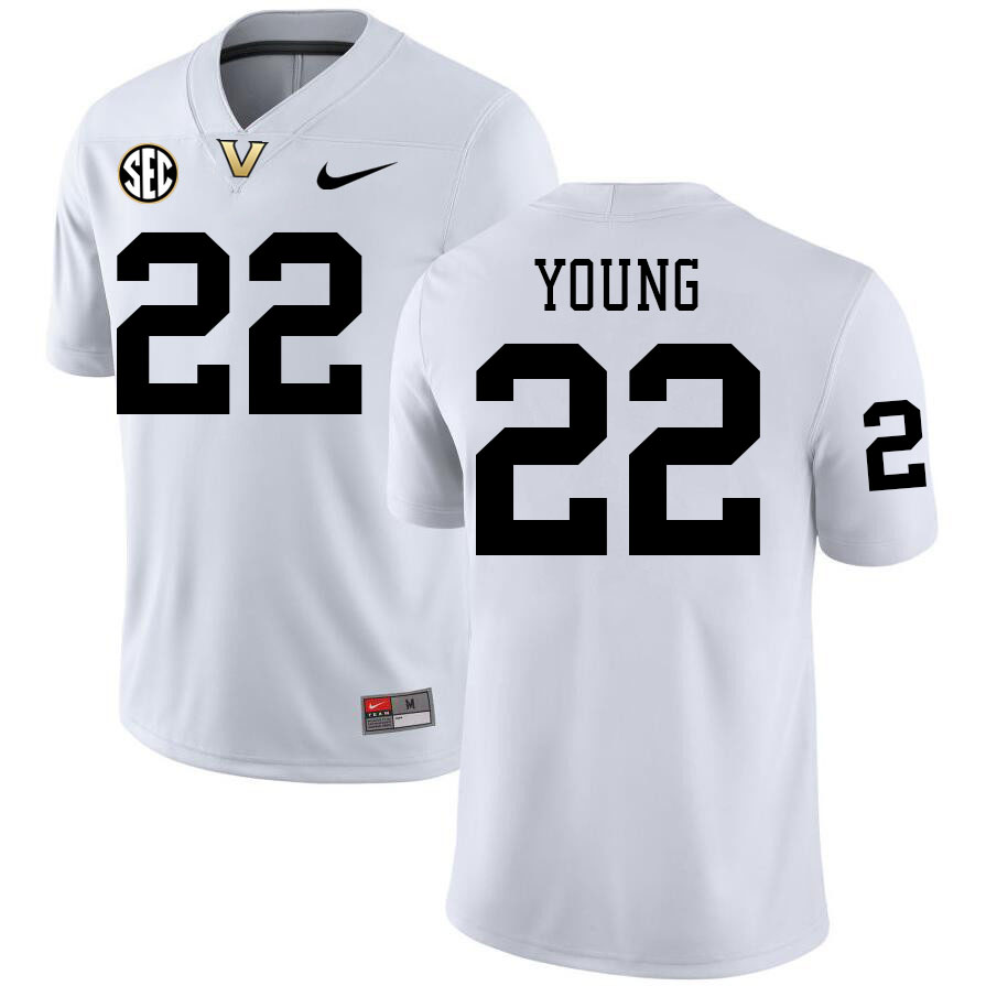 Makhilyn Young Jersey, Vanderbilt Commodores #22 Makhilyn Young Football Jersey, Uniforms-White Makhilyn Young Jersey, Vanderbilt Commodores #22 Makhilyn Young Football Jersey, Uniforms-White